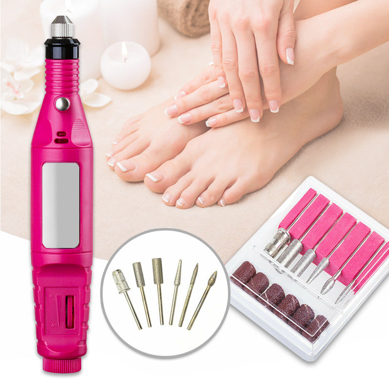 Kit pulidor de uñas eléctrico con velocidad variable y cabezales intercambiables. Imagen Portada | Pillaca