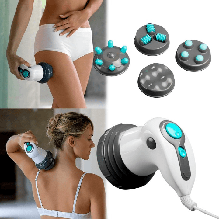 Masajeador relax tone con 4 cabezales intercambiables y diseño ergonómico | Pillaca