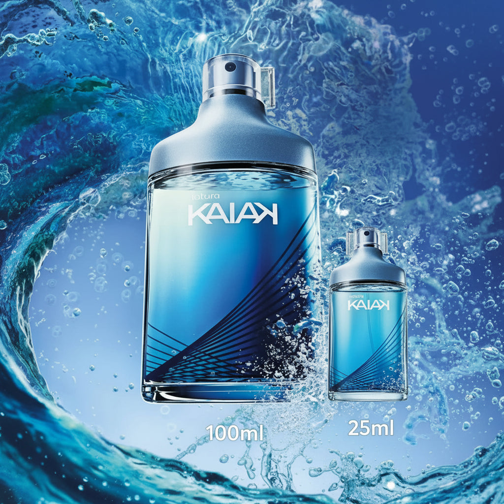 NATURA Regalo Kaiak clásico: Colonia masculina 100 ml + Colonia 25 ml + Shampoo de cabello y cuerpo 200 ml + Hidratante pos-solar 100 g