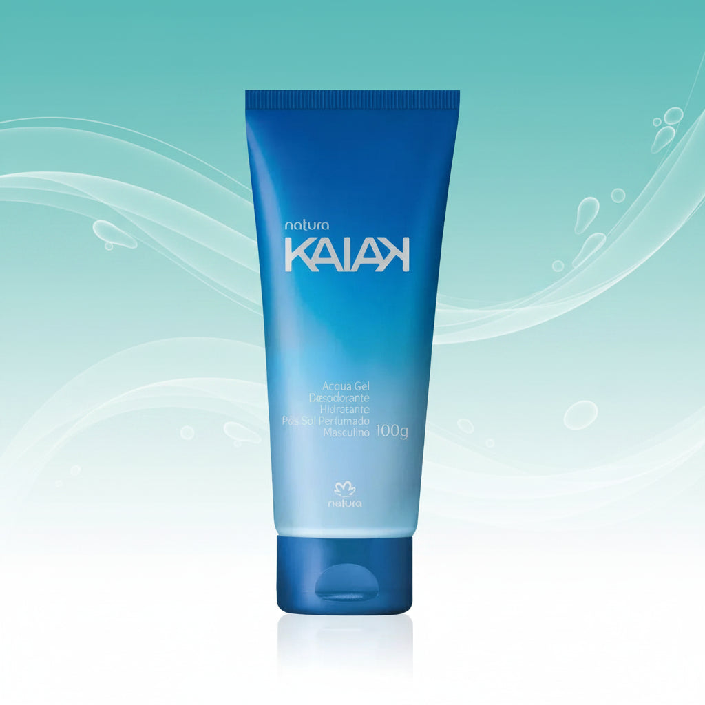 NATURA Regalo Kaiak clásico: Colonia masculina 100 ml + Colonia 25 ml + Shampoo de cabello y cuerpo 200 ml + Hidratante pos-solar 100 g