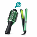 Combo 2 en 1: plancha alisadora y cepillo secador PRO para cabello liso y voluminoso | Pillaca