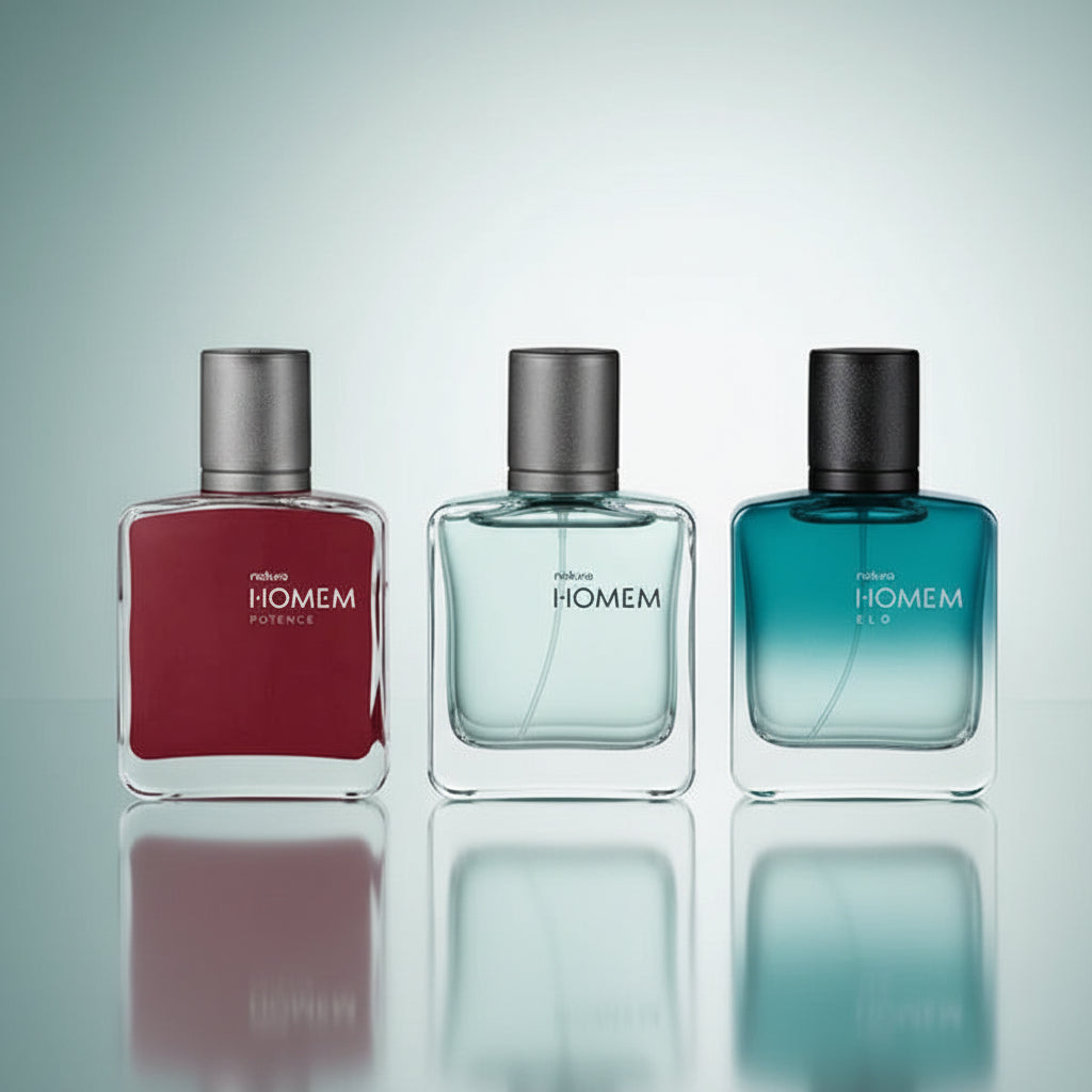 NATURA Caja de Regalo miniaturas Homem: 3 unidades de 25 ml. Homem Essence, Potence y Elo.