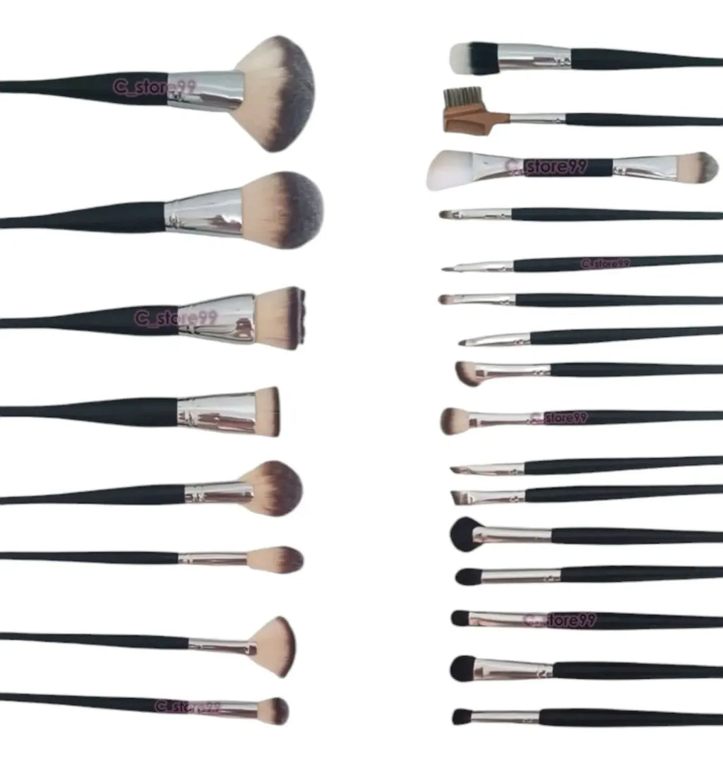 Estuche con 24 brochas de maquillaje profesionales, cerdas sintéticas suaves y estuche de lujo con espacios individuales | Pillaca