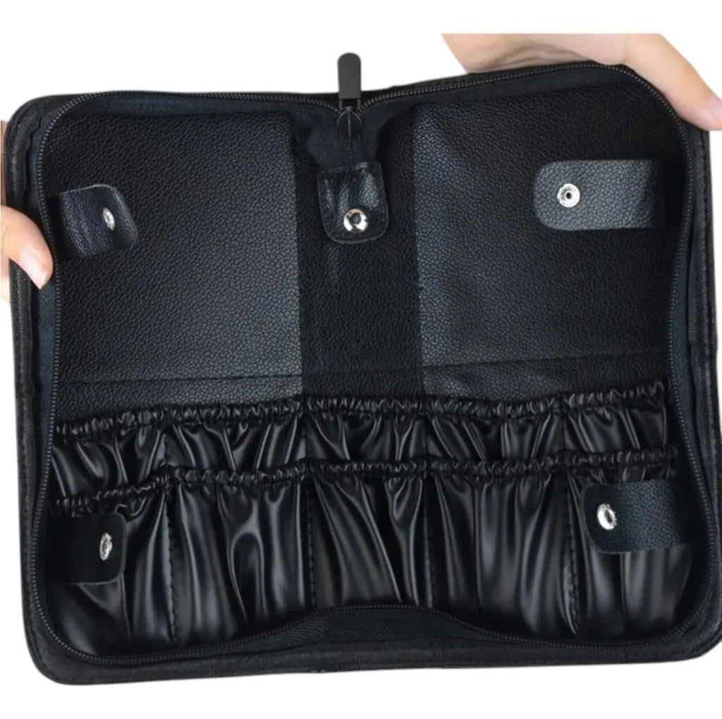 Estuche con 24 brochas de maquillaje profesionales, cerdas sintéticas suaves y estuche de lujo con espacios individuales | Pillaca