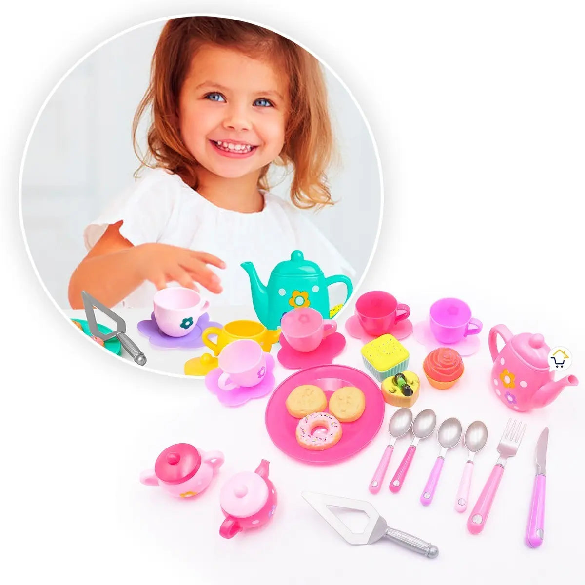 Set fiesta de té HY685 – 28 piezas para juego infantil