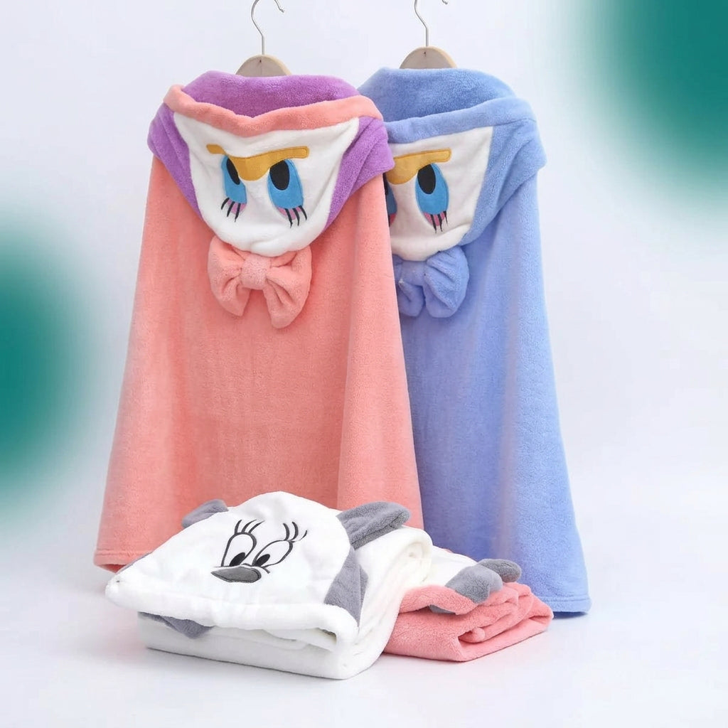 Set de 3 toallas de baño para bebé con capucha, 80x80 cm, terciopelo de coral, ultra suaves y absorbentes, para recién nacidos hasta 5 años | Pillaca