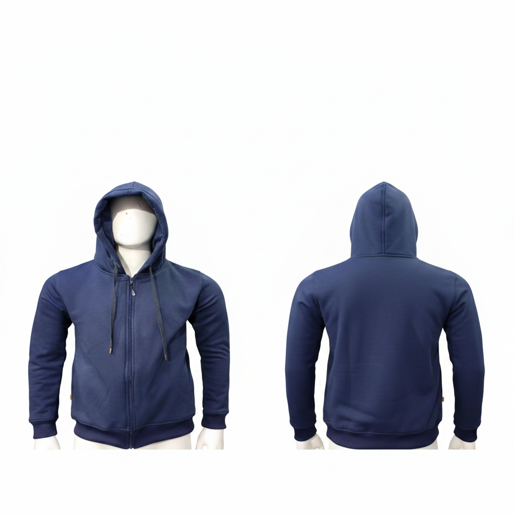 Hoodie para hombre con cierre de cremallera, capota, peso 390 g, composición 52% algodón, 46% poliéster, 2% spandex, referencia 20001H | Pillaca