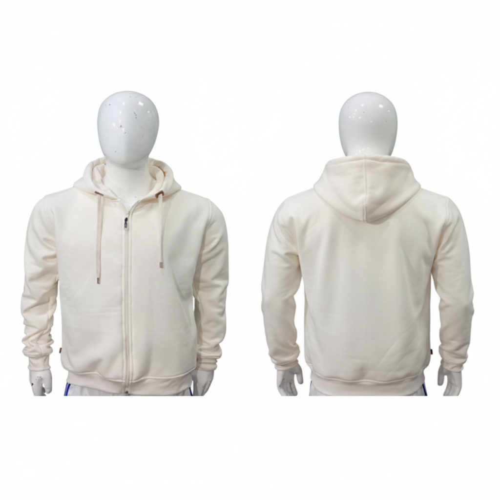 Hoodie para hombre con cierre de cremallera, capota, peso 390 g, composición 52% algodón, 46% poliéster, 2% spandex, referencia 20001H | Pillaca