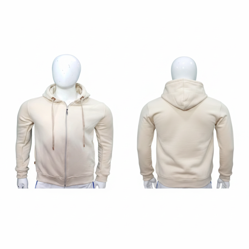 Hoodie para hombre con cierre de cremallera, capota, peso 390 g, composición 52% algodón, 46% poliéster, 2% spandex, referencia 20001H | Pillaca
