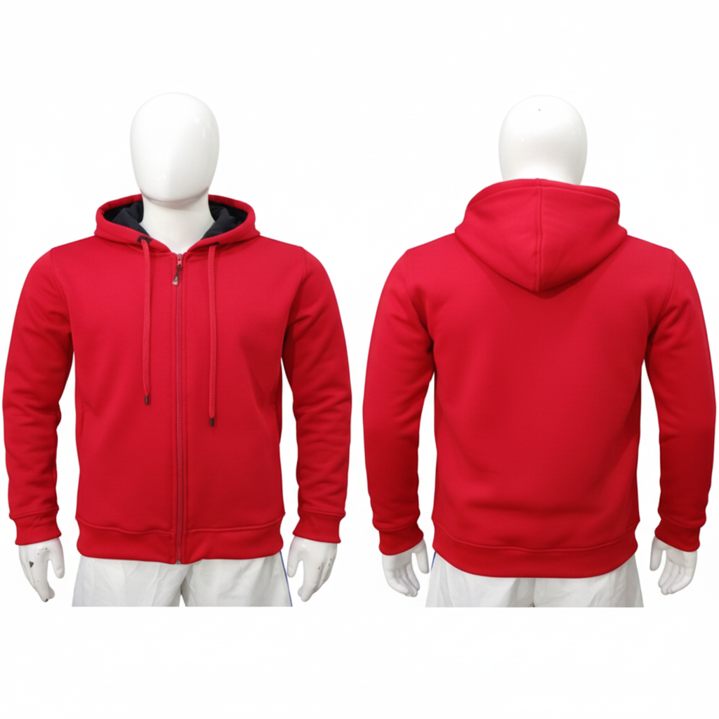 Hoodie para hombre con cierre de cremallera, capota, peso 390 g, composición 52% algodón, 46% poliéster, 2% spandex, referencia 20001H | Pillaca