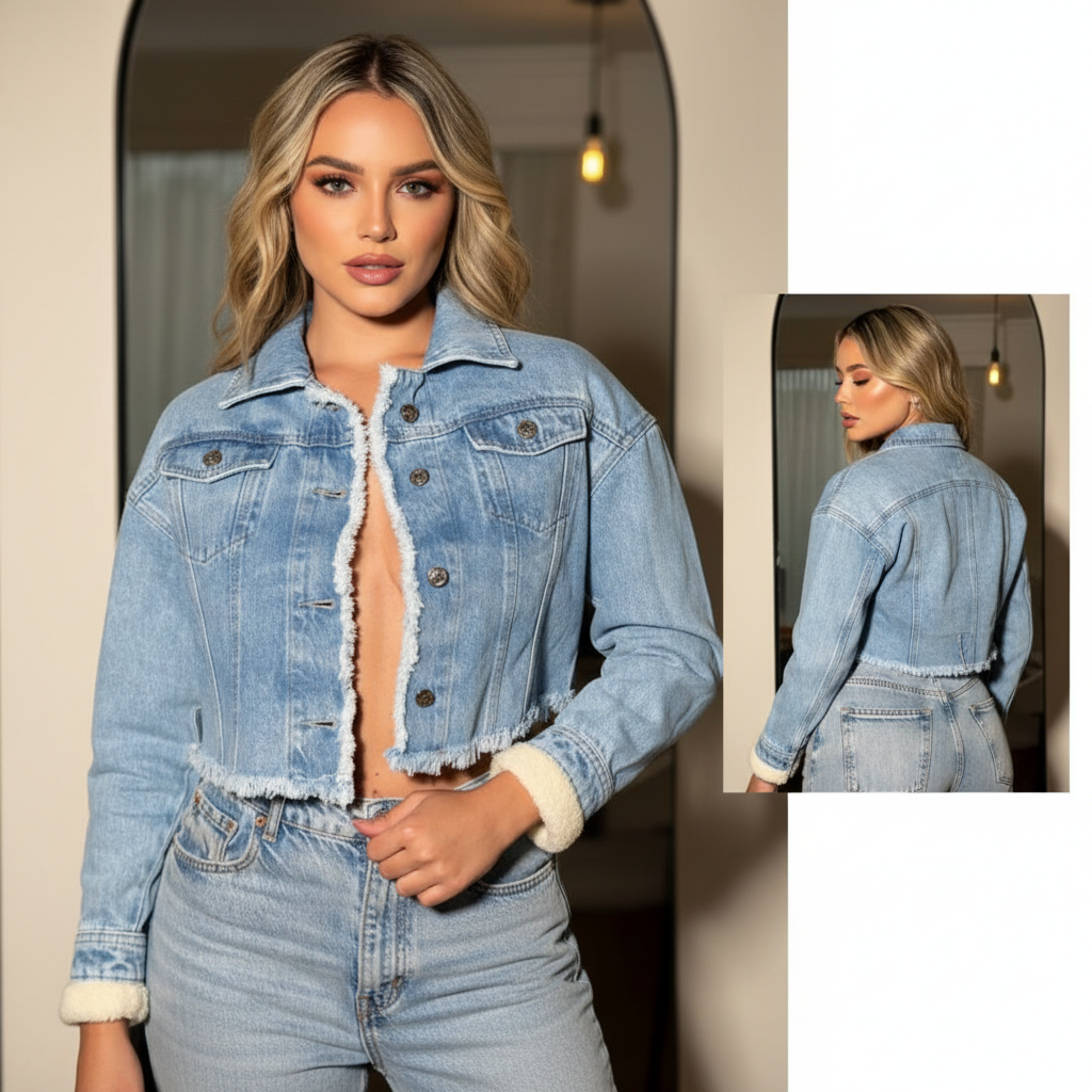 Chaqueta Canzu – Denim con Borrego
