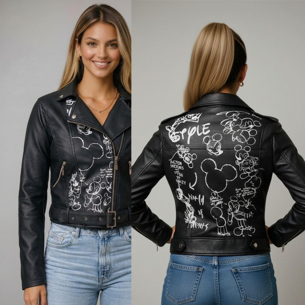 Chaqueta Style F color negro en jean sobre fondo blanco | Pillaca