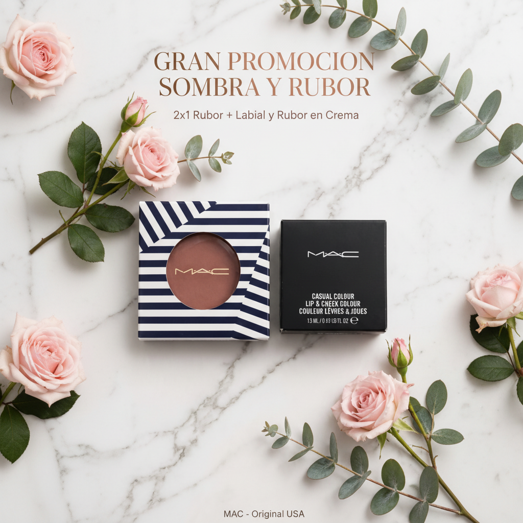 Combo MAC con rubor en polvo de Launch Away! y color informal para labios y mejillas, 2 piezas de colección | Pillaca